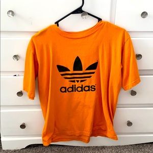 orange adidas tee